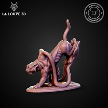 elusivo pantera saltar juguetes juegos bestia criatura monstruo rpg miniatura mesa minis dnd 32mm desplazador 3d print model - Mito3D