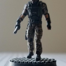 ajan Kruger oyuncaklar oyunlar savaş oyunları karakter minyatür siberpunk 32mm 3d print model - Mito3D