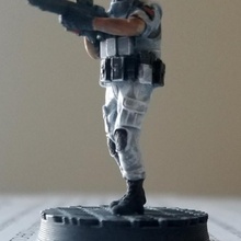 mercenario fusilero juguetes juegos miniaturas moderno miniatura militar cyberpunk 32mm 3d print model - Mito3D
