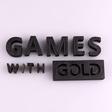 Spiele gold logo fan Kunst videogame gameswithgold 3d print model - Mito3D