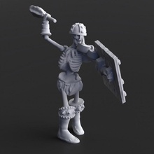 skeleton - club pre-supported toys & games fantasy shield undead 3d print model - Mito3D