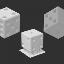 normal d6 - die dice wurfel w6 3d print model - Mito3D