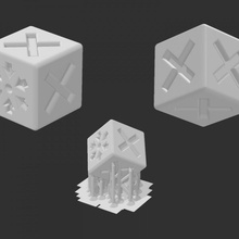 focus-dices die dices d6 wurfel w6 focu fokussierung 3d print model - Mito3D
