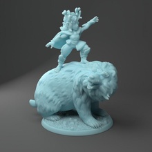 babs gnome druid friend bear toys & games cute female ranger d&d dnd 3d print model - Mito3D