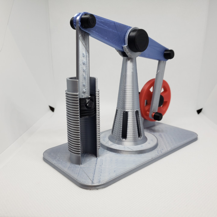 beam engine engineering cycle piston steam cylinder beam-engine steam-engine 3D print model - Mito3D