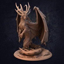 lueur échelle dragon présupporté jouets Jeux bête créature donjons mini monstre rpg ailes miniature volant cornes trappeurs table queue dnd pointes 3d print model - Mito3D