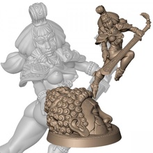 spada maestro giocattoli Giochi armatura femmina sexy guerriero lama claymore tette danza 3d print model - Mito3D