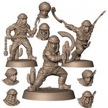 sombra guerreiros brinquedos jogos deserto mascarar ninja crânio soldado Guerreiro assassino 3d print model - Mito3D