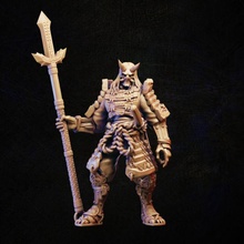 samurai spear toys & games demon monster warrior miniature tabletop oni 3d print model - Mito3D