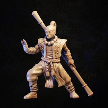 monk staff toys & games hero rpg warrior character miniature tabletop wargame 3d print model - Mito3D