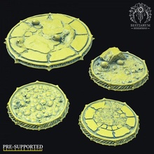 corruped ambrosia bases toys & games environment terrain base tabletop 32mm 54mm 3d print model - Mito3D