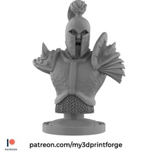 human warrior bust fdm resin 75mm pre-supported tabletop sculpture statue painting miniature warcraft wow alliance dnd presupported 3d print model - Mito3D