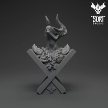 surt bust toys & games demon figure viking horns norse 3d print model - Mito3D