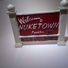 Nuketown signe appel devoir 3d print model - Mito3D