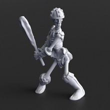 esqueleto club pre supported juguetes juegos muertos vivientes 3d print model - Mito3D