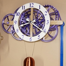 grand facile construire l'horloge 21 journée Durée jardin engrenages pendule échappement impasse 3d print model - Mito3D