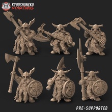 dwarf long beard toys & games axe dragons fantasy great soldier wargaming warhammer warrior tabletop dungeon dnd 3d print model - Mito3D