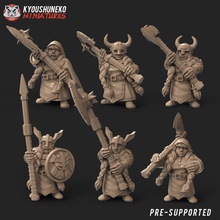 dwarf long braids toys & games axe dragon dungeons female great warhammer warrior age sigmar 3d print model - Mito3D