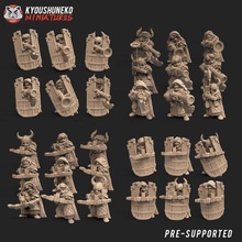february 2020 release - female dwarf rangers toys & games dragon dungeons shield warhammer age ranger crossbow 9th musket sigmar 3d print model - Mito3D