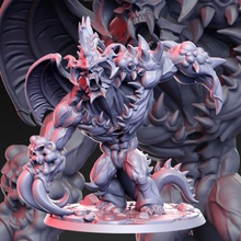 Zarrn caos demon 32mm dnd brinquedos jogos demônio rpg demogorgon rn estúdio 3d print model - Mito3D
