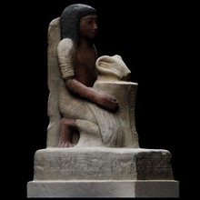 sandstone statue paser scan egyptian london britishmuseum 3dprintable 3d print model - Mito3D