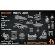 medieval scatter toys & games townbuilder 3d print model - Mito3D