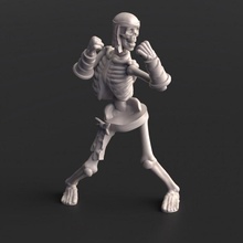 esqueleto monge pre supported brinquedos jogos Morto vivo karatê 3d print model - Mito3D