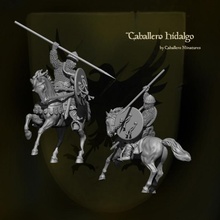 caballero hidalgo knight spanish wargaming warhammer 28mm saga oathmark reconquista warhammerancientbattles elcid 3d print model - Mito3D