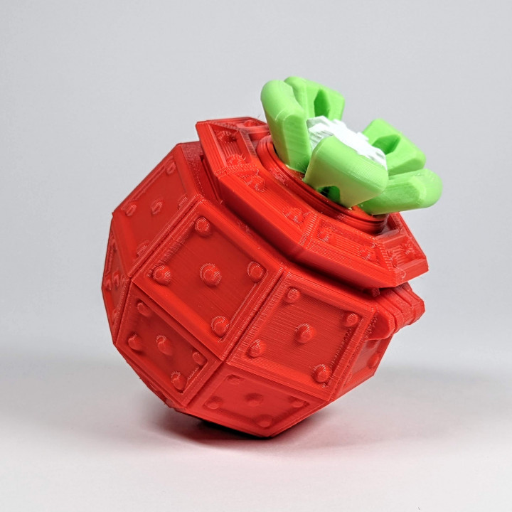 steampunk fragola giardino arte scatola contenitore scrivania frutta matematica meccanico noccioline organizzatore Conservazione tavolo giocattolo bacca arredamento foglie bulloni 3D print model - Mito3D