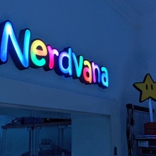 nerdvana marquee sign marquee nerdvana 3d print model - Mito3D