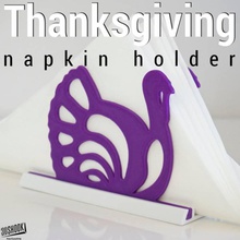 thanksgiving - turkey napkin holder & garden 3d print model - Mito3D