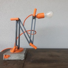 moderno tabela luminária Projeto escrivaninha jardim industrial concreto 3d print model - Mito3D
