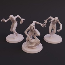ghoul ghast - tabletop miniatures dnd toys & games dragons dungeons fantasy ghost girl undead woman zombie character witch 28mm gb ghouls fynngb fanatic fynn 3d print model - Mito3D