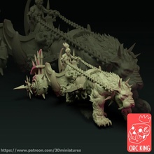 caos carruagem brinquedos jogos guerra martelo escravos Trevas jogo dnd demônios sigmar 3d print model - Mito3D