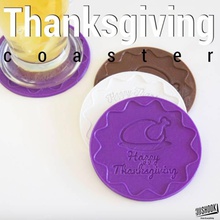 thanksgiving - turkey dinner coaster & garden 3d print model - Mito3D