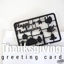 thanksgiving - greeting card & garden turkey 3d print model - Mito3D