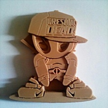 bas relief funny str3boy deadpool bois hiphop meraviglia strada super eroi kawaii 3d print model - Mito3D