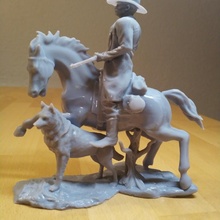 alguacil caballo perro 3d print model - Mito3D