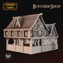 Metzger Geschäft Gebäude fdm Innere Terrain Turm Fleisch dnd 35mm 32mm dndterrain Metzgerei dndbuildin 3d print model - Mito3D