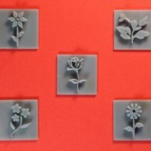 floral argile embosseur fleur timbre 3d print model - Mito3D