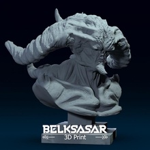 bust demon toys & games art body devil figure miniatures sculpture statue character moster horns 3dart demoness 3d print model - Mito3D