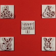 bunny easter clay embosser 3d stamp easteregg claycutters 3d print model - Mito3D
