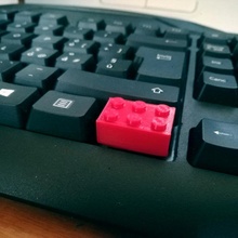 construction brick membrane keycap 2x3 version lego keyboard custom compatible 3d print model - Mito3D