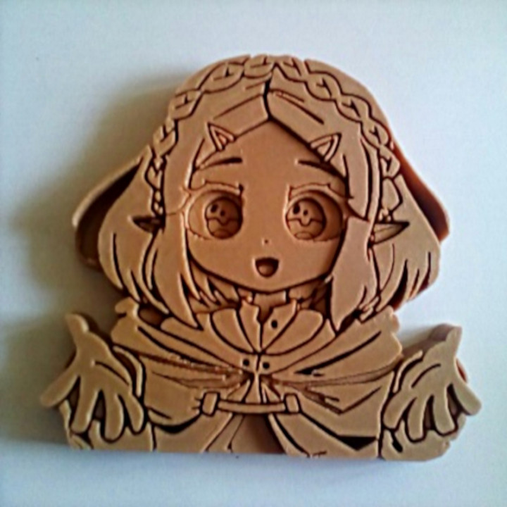 bas relief lovely gem princesse zelda kawaii bois nintendo geek lien 3D print model - Mito3D
