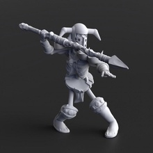 skeleton - spear pre-supported toys & games undead 3d print model - Mito3D