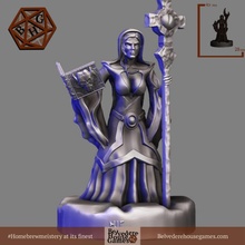 dark mage - 8 staff options support free tabletop dungeons female rpg wargaming character wizard witch supportfree nosupport dungeonsanddragons wargame dungeon dnd sorceress pathfinder frostgrave ttrpg 3d print model - Mito3D