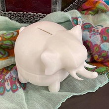 elephant coin bank toys & games piggybank fusion360 coinbank elephantcoinbank 3d print model - Mito3D