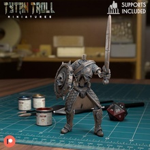 crypt skeleton 0010 pre-supported toys & games fantasy miniatures undead miniature sculpt dnd 3d print model - Mito3D