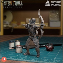 crypt skeleton 009 pre-supported toys & games archer fantasy miniatures minis sculpting dnd tytantroll 3d print model - Mito3D