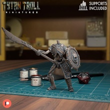 crypt skeleton 006 pre-supported toys & games fantasy miniatures undead minis sculpting dnd skeletons 3d print model - Mito3D